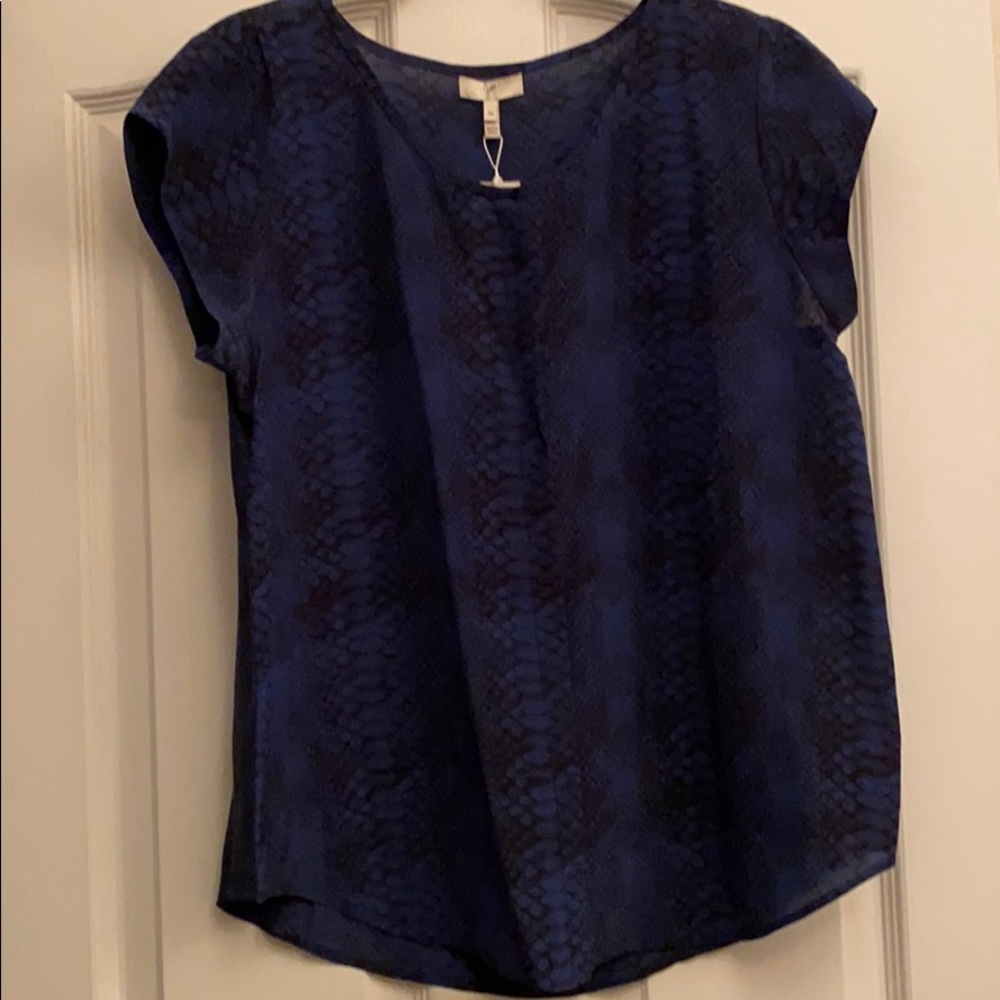 Joie Short Sleeve Silk Blouse